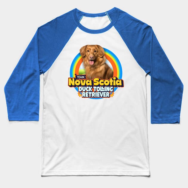 Nova Scotia Duck Tolling Retriever Baseball T-Shirt by Puppy & cute